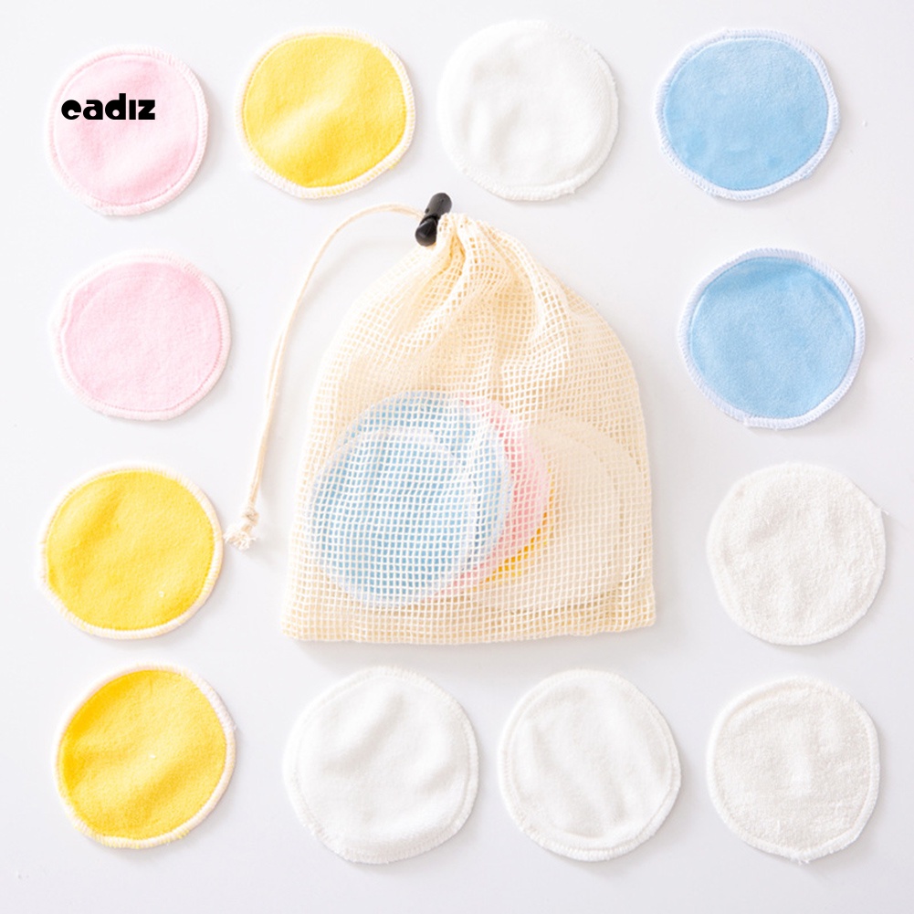 Set 16 Bông Tẩy Trang Mềm Mịn Có Thể Tái Sử Dụng Kèm Túi Đựng Tiện Lợi
