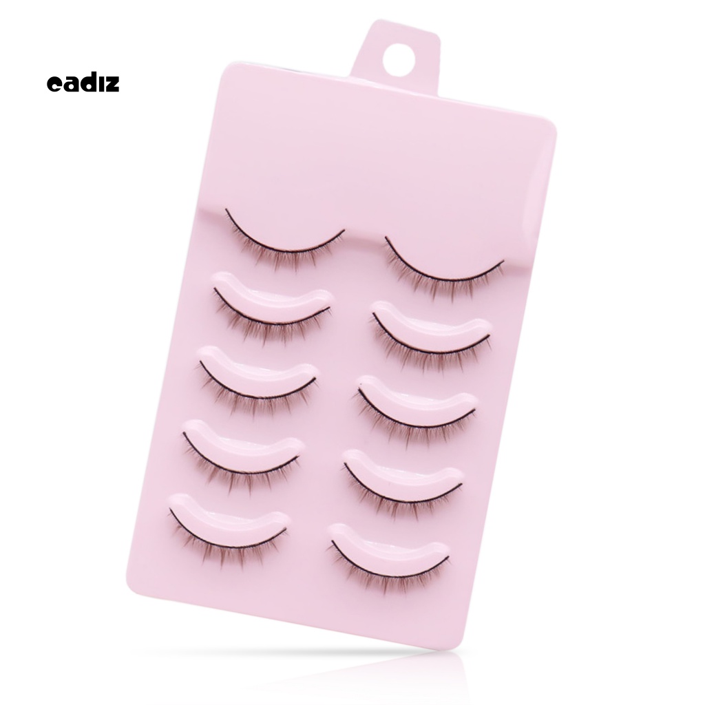 Set 5 Cặp Lông Mi Giả Ngắn Dày Và Mềm Tự Nhiên Tạo Hiệu Ứng 3D Dành Cho Bạn Nữ