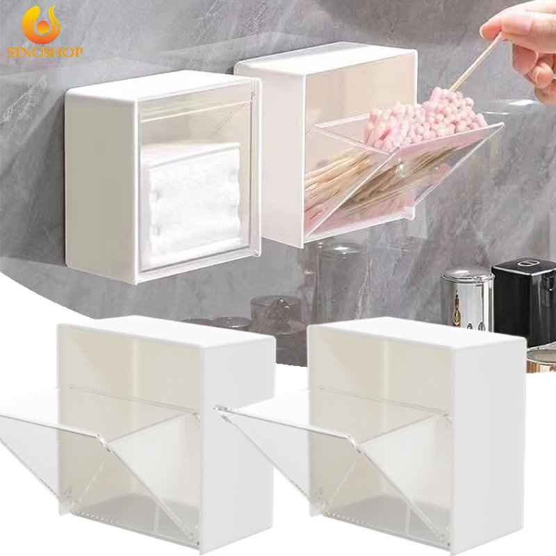 Hộp Vuông Trong Suốt Gắn Tường Đựng Trang Sức Chống Bụi Tiện Dụng
