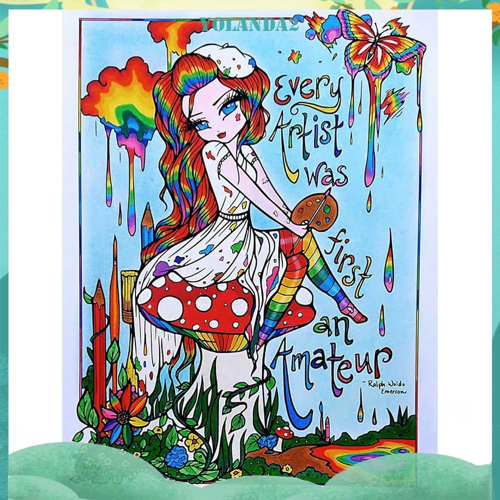 Tranh Đính Đá Kim Cương Toàn Bộ 5D DIY Hình Vẽ Cô Gái Trang Trí Nhà Cửa