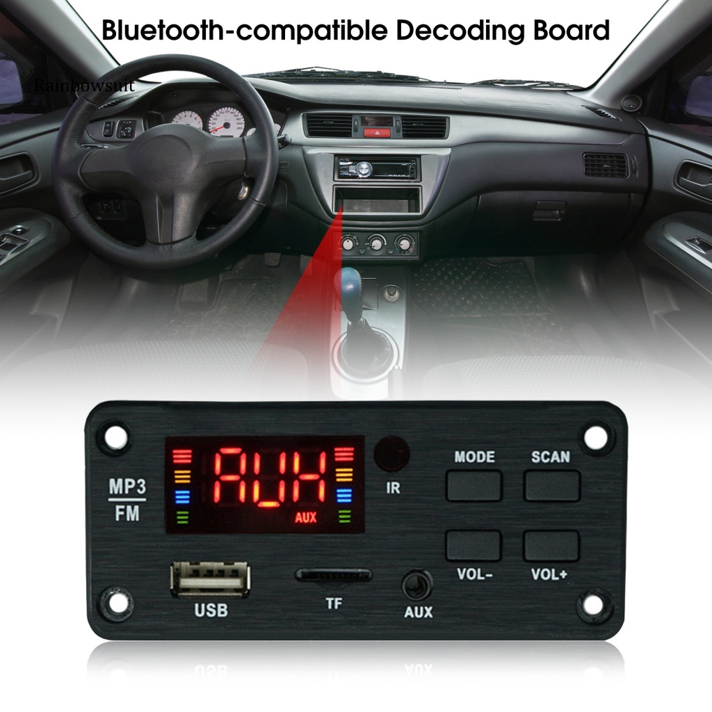 Máy Nghe Nhạc MP3 Bluetooth 5.0 Màn Hình Màu Lớn Chống Mất Đa Năng Cho Xe Hơi