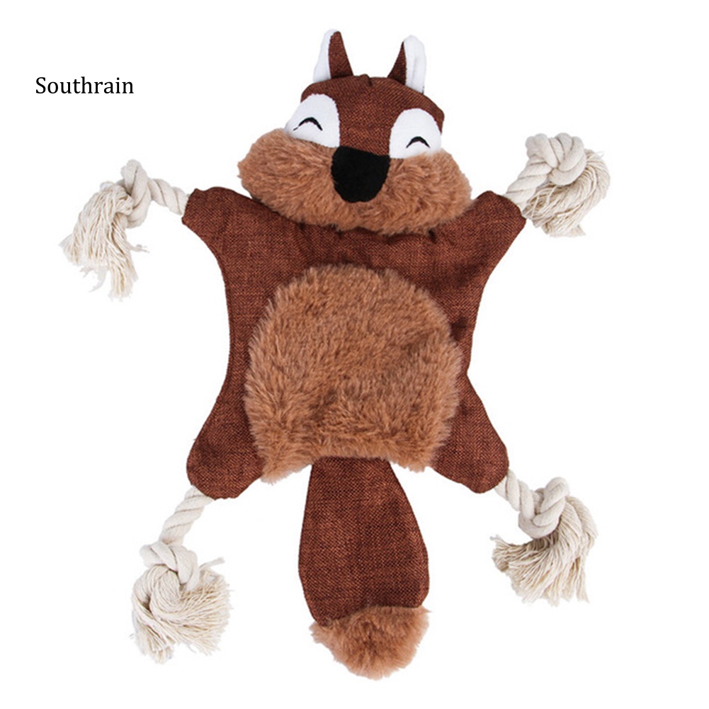 Thú Nhồi Bông Hình Cáo / Sóc Có Âm Thanh Dễ Thương Cho Cún Cưng