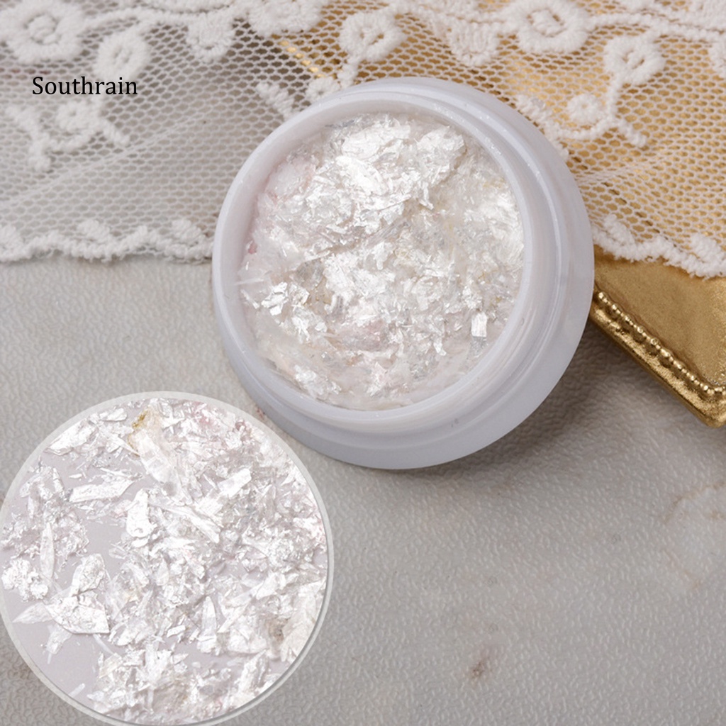 1 Hộp Sequin Hình Vỏ Sò Lấp Lánh Không Phai Màu Trang Trí Móng Cho Nữ