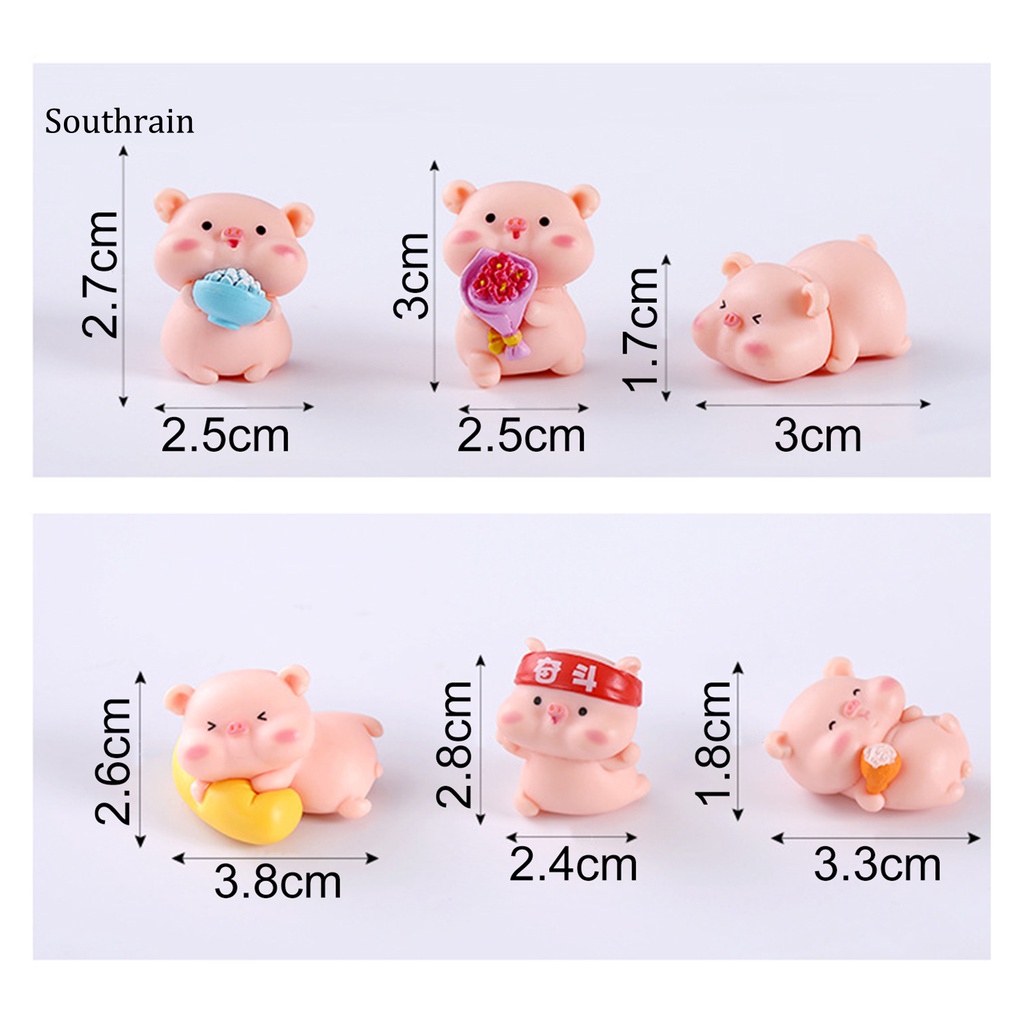 Set 6 Mô Hình Nhân Vật Hoạt Hình Nhỏ Xinh Bắt Mắt Trang Trí Bàn Làm Việc