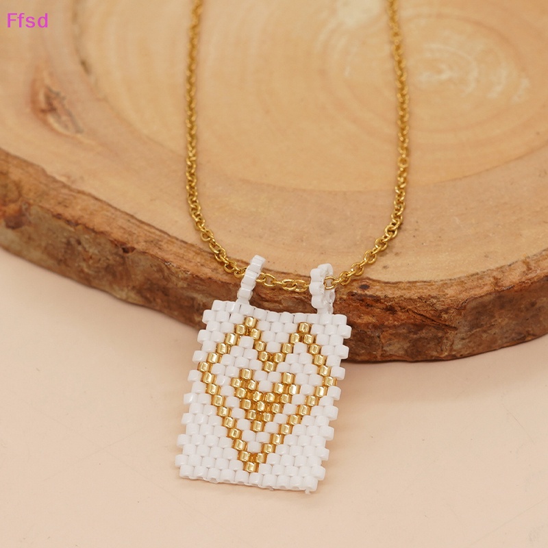 Vòng cổ Miyuki Mặt Thánh Giá Bằng Thép Không Gỉ Mạ Vàng Y2K Thời Trang Cho Nữ