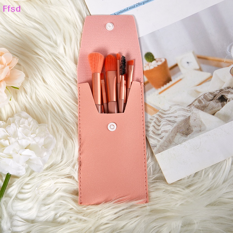 Bộ 8 Cọ Trang Điểm Mắt &amp; Lông Mày Kèm Túi Đựng