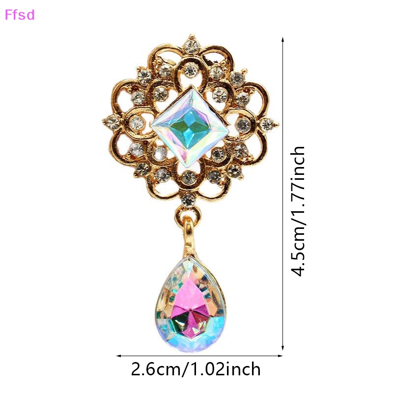 Nút Vuông Hợp Kim 25 * 45MM Đính Đá Trang Trí Hộp Quà Đám Cưới Diy