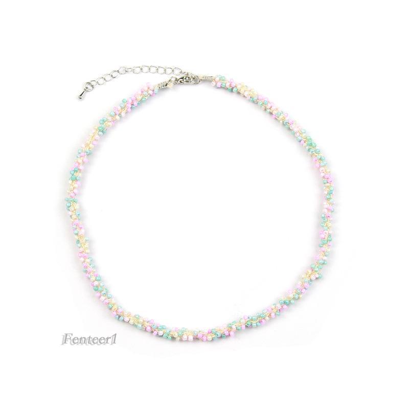 [Fenteer1] Vòng Cổ Hạt Nhiều Màu Sắc Phong Cách Bohemian Đi Biển Cho Nữ