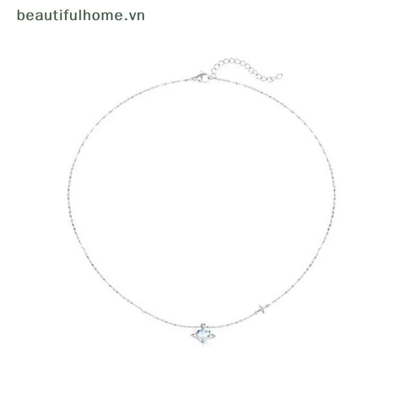 Vòng cổ Mặt Trái Tim Đính Đá Zircon Thời Trang Hàn Quốc Cho Nữ