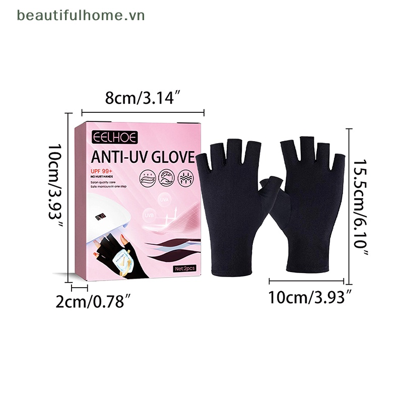 1 Đôi Găng Tay Chống Tia UV Không Ngón Tiện Dụng