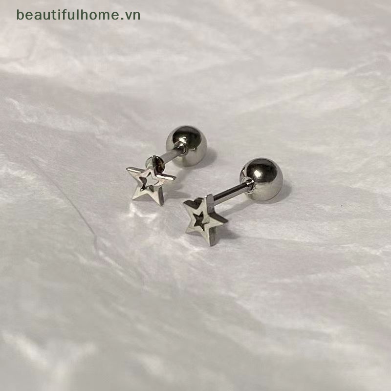 1 Đôi Bông Tai Dạng Xoắn Ốc Hình Ngôi Sao Thời Trang Cho Nữ