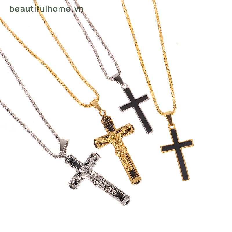 [beautifulhome] Mặt Dây Chuyền Hình Thánh Giá Thiết Kế Sáng Tạo Phong Cách Retro Giản Dị Làm Quà Tặng [beauty