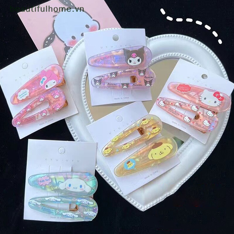 Kẹp Tóc Trang Trí Hình Nhân Vật Hoạt Hình Sanrio Melody Kuromi Cho Bé Gái