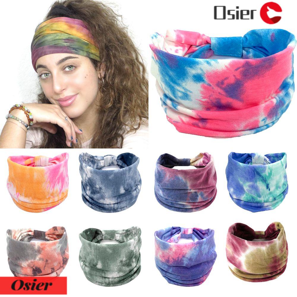 OSIER1 Băng Đô Thắt Nút Co Giãn Thoáng Khí Phong Cách Thể Thao Cho Nữ