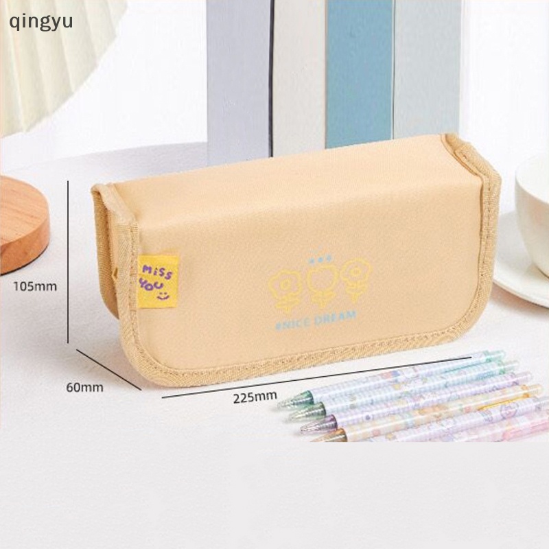 Túi Đựng Bút Bằng Vải Sức Chứa Lớn Họa Tiết Hoạt Hình Phong Cách Hàn Quốc Dễ Thương Cho Học Sinh