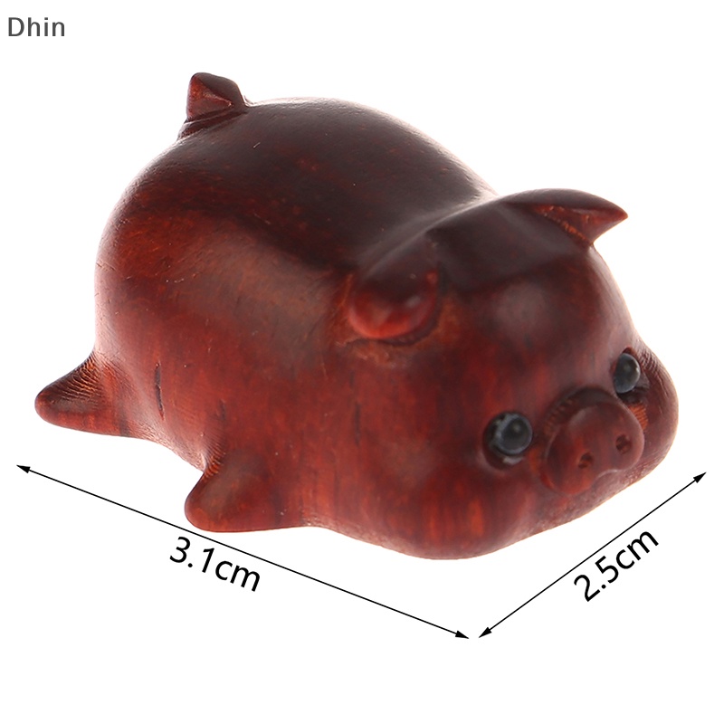 Móc Khóa / Điện Thoại Bằng Gỗ Chạm Khắc Thủ Công Hình Chú Heo Dễ Thương Cho Bé DIY