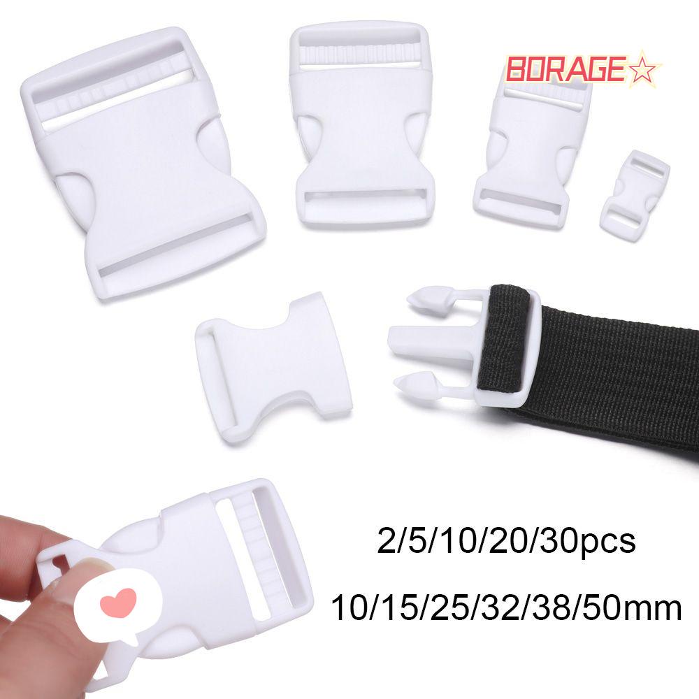 Set 2 / 5 / 10 / 20 / 30 Khóa Nhựa Màu Trắng Chất Lượng Cao Dùng Để Khóa Dây Đeo Túi Xách