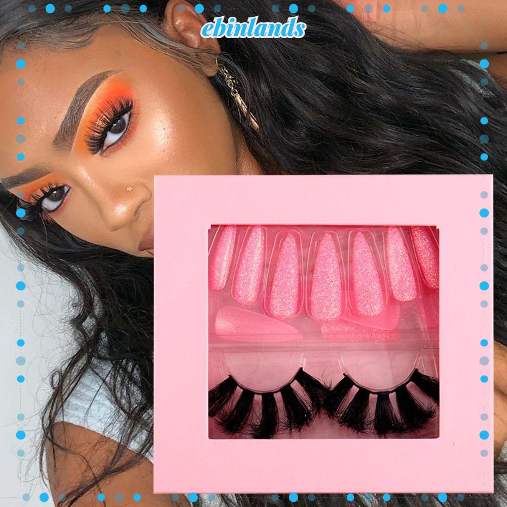 Hộp Lông Mi Giả Full Viền Trang Điểm Mắt Bồng Bềnh EBINLANDS