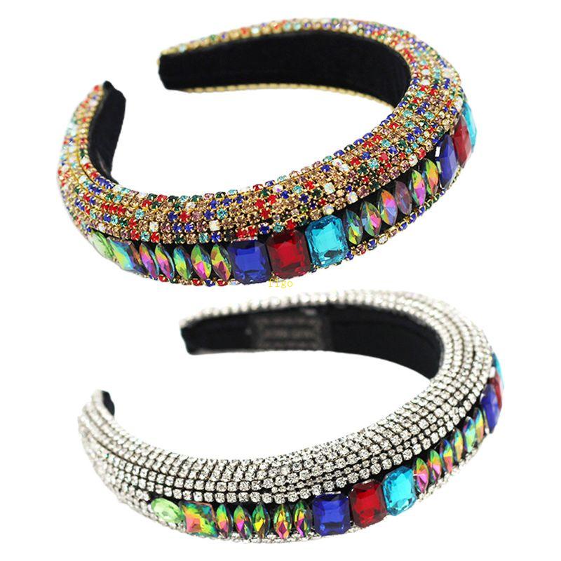 Băng Đô Nhung Đính Đá Pha Lê Lấp Lánh Sang Trọng Cho Nữ