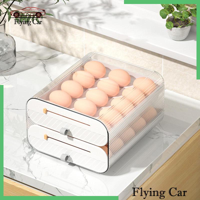 Khay Đựng Trứng Trong Suốt Có Thể Tái Sử Dụng Kèm Giá Đỡ Trứng Tiện Dụng Cho Nhà Bếp [Lzdjfmy