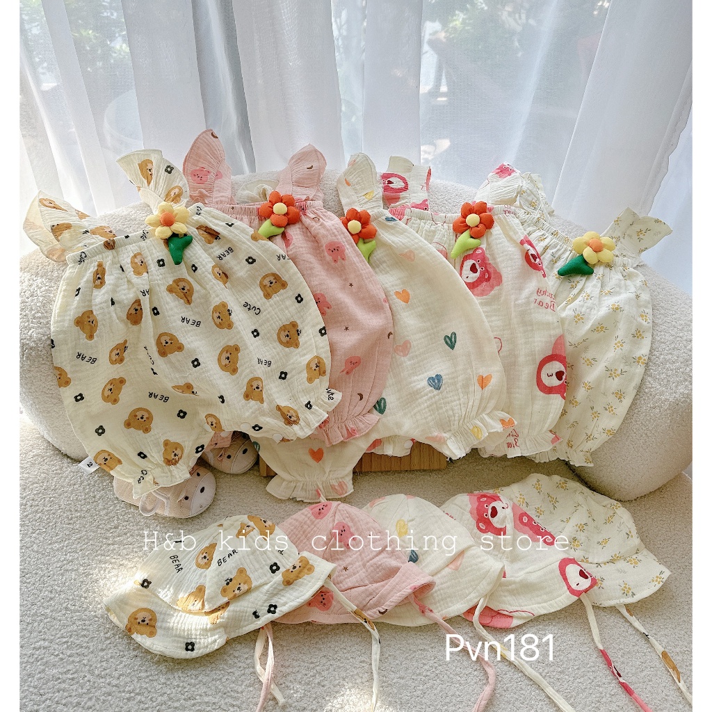 SALE BỘ BODY KÈM MŨ CHO BÉ SIZE 3-13KG
