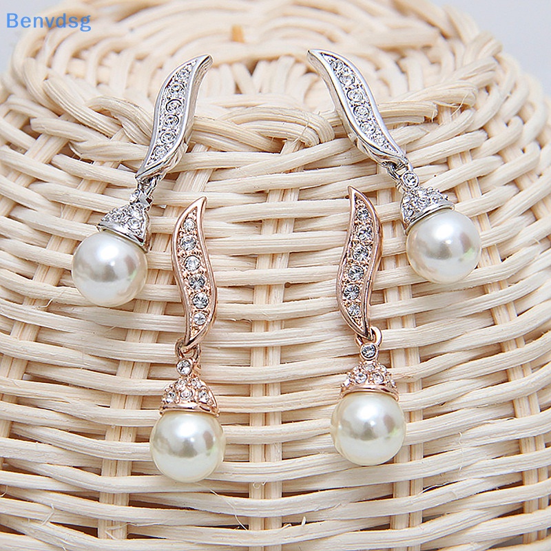 Benvdsg > Bộ Trang Sức Ngọc Trai Lớn Thanh Lịch Và Bông Tai Thời Trang Cho Cô Dâu