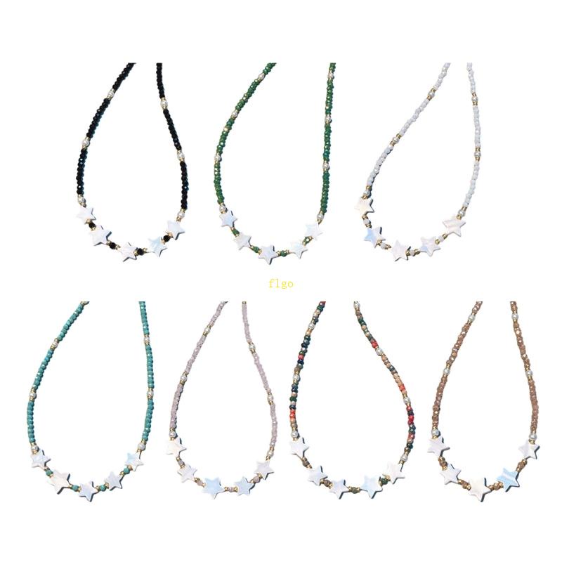 Vòng Cổ Choker Bằng Acrylic Hình Ngôi Sao / Bông Hoa Nhiều Màu Dễ Thương Thời Trang Cho Nữ