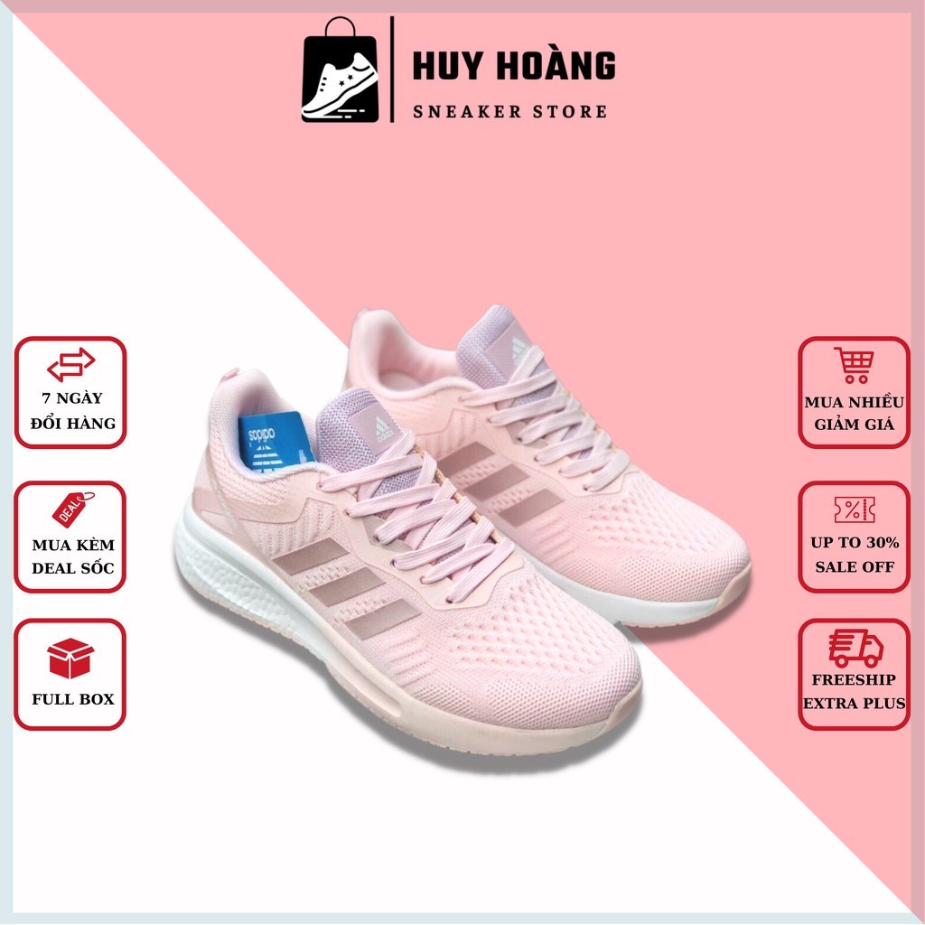 Giày Sneaker Nữ Thời Trang Màu Hồng - Giày Thể Thao Nữ Tập Gym Chạy Bộ Siêu Nhẹ Full Box