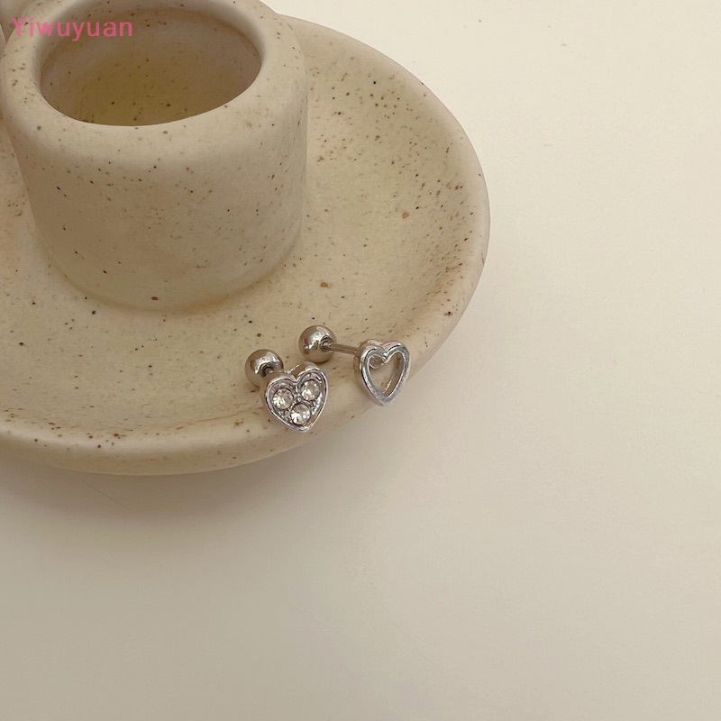 1 Đôi Bông Tai Hình Trái Tim Xoắn Ốc Cho Nữ