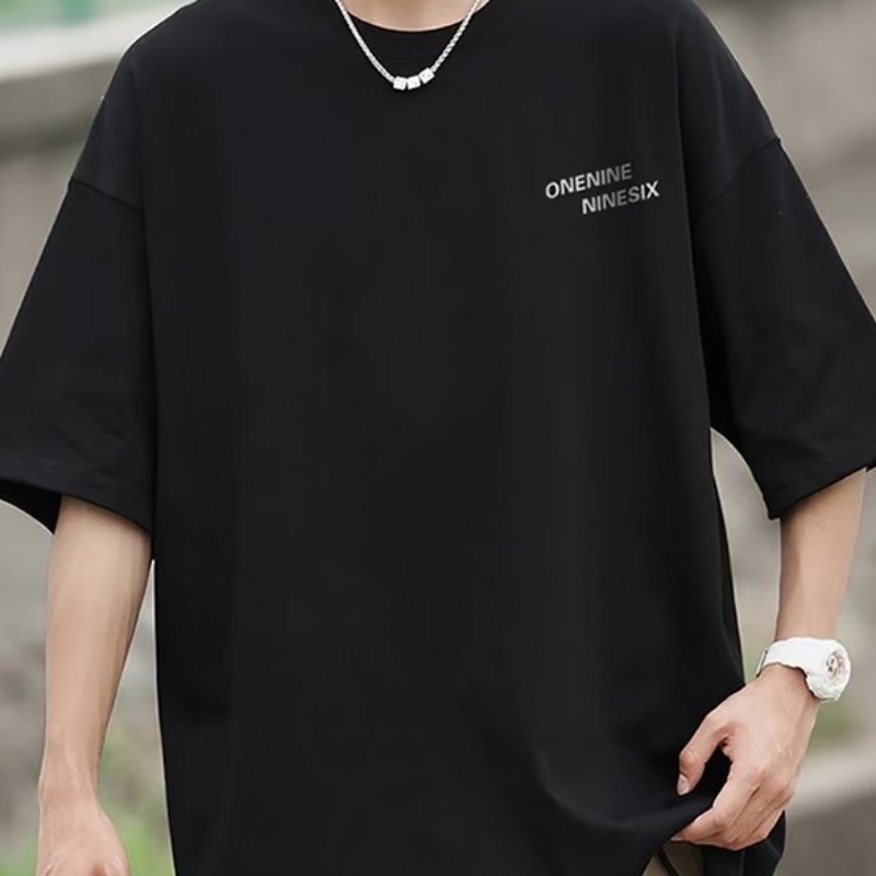 Áo Thun Cotton Tay Ngắn Dáng Rộng Phong Cách Nhật Bản Thời Trang Mùa Hè Hàng Mới 260g