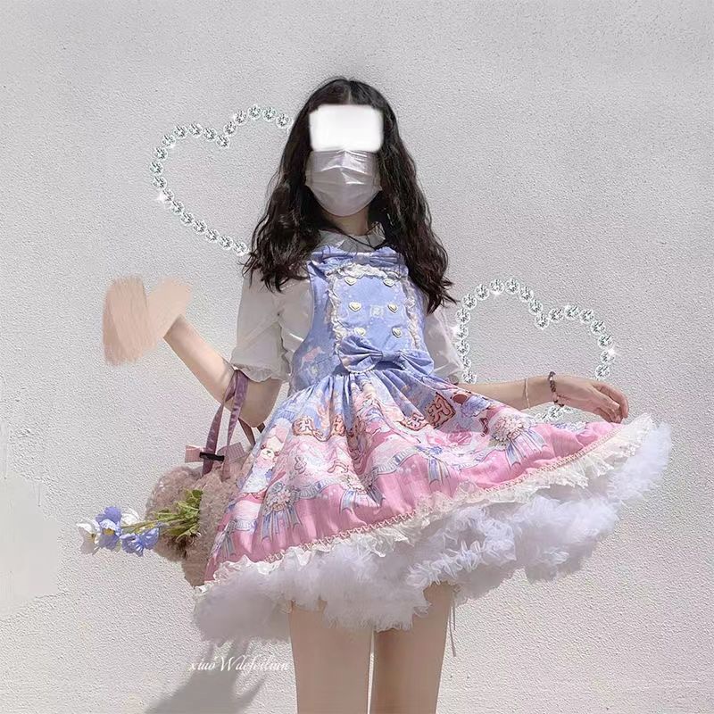 Váy Gạc Mềm Không Xương Hóa Trang Lolita Đám Mây Hỗ Trợ Mặc Hàng Ngày