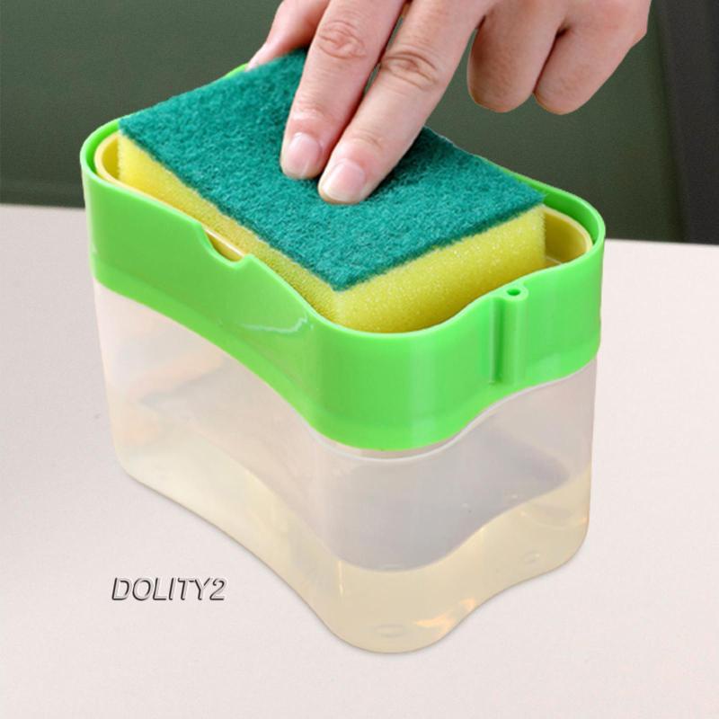 Bình Đựng Xà Phòng Rửa Chén 2 Trong 1 Kèm Giá Đỡ Bọt Biển Tiện Dụng