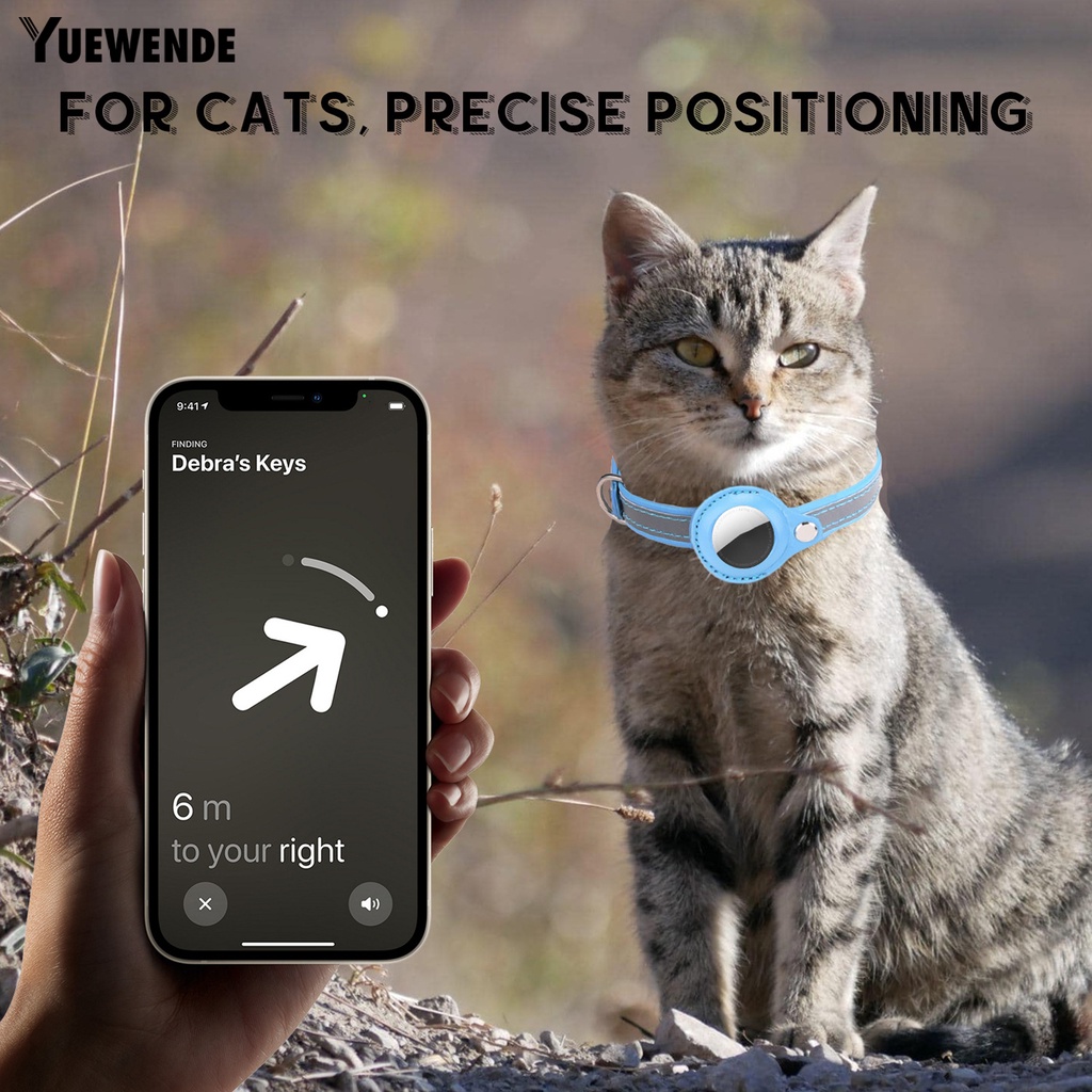 Yq.e Vòng Cổ Da Giả Màu Trơn Phản Quang Chống Mài Mòn Giữ Thẻ Không Khí Cho Thú Cưng