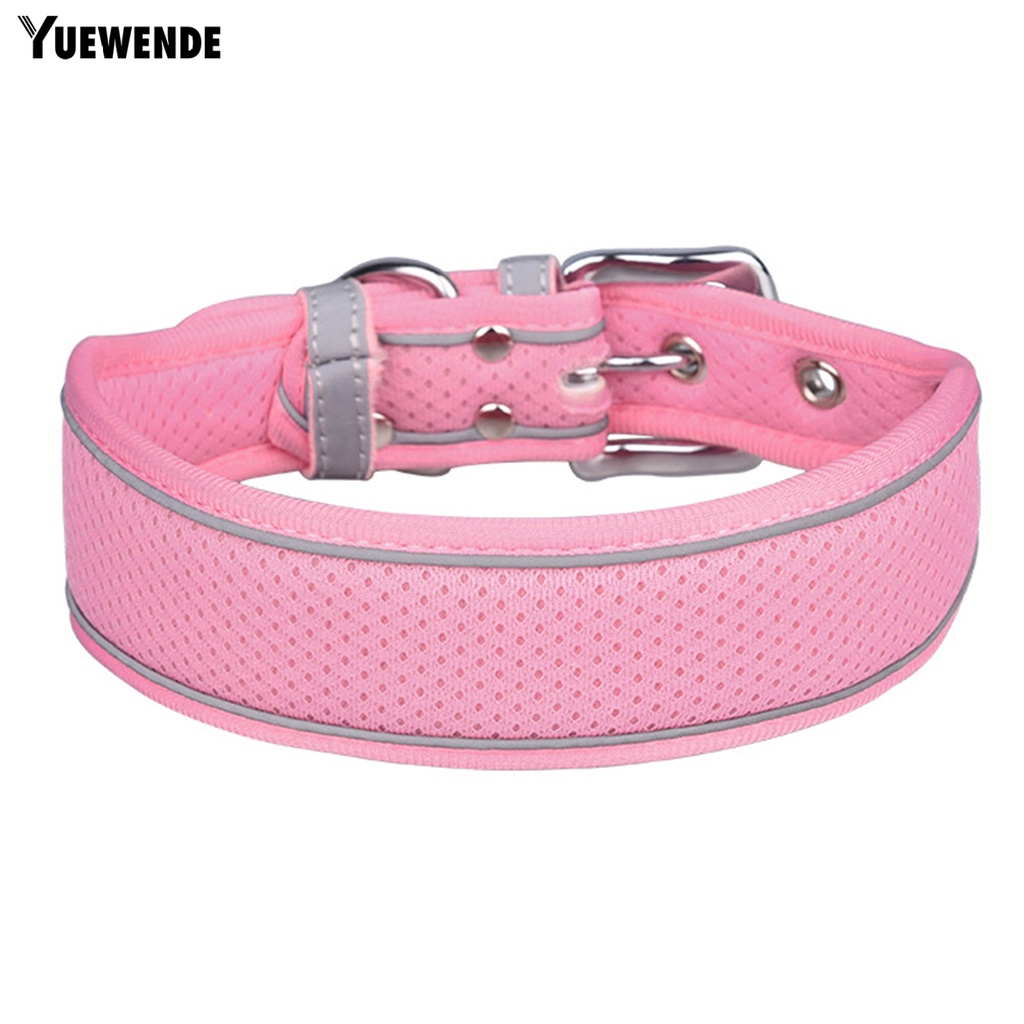 Vòng Cổ Họa Tiết Kẻ Sọc Phản Quang Thoáng Khí Chống Loáng Thời Trang Cho Cún Vừa Và Lớn YQ.E