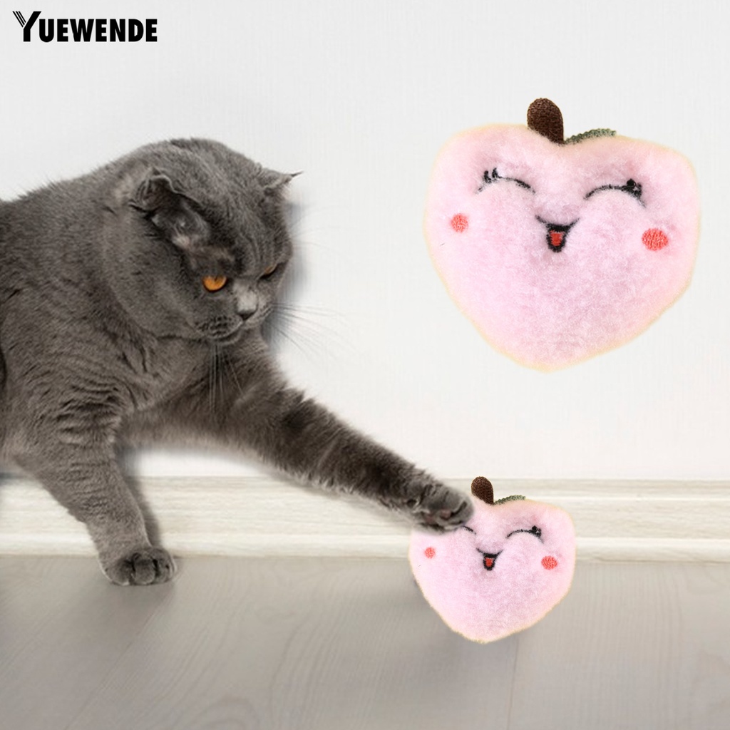 Yq.e Set 4 Đồ Chơi Thú Nhồi Bông Hình Trái Cây Có Chuông Chống Phai Đa Năng Quyến Rũ Cho Mèo Cưng