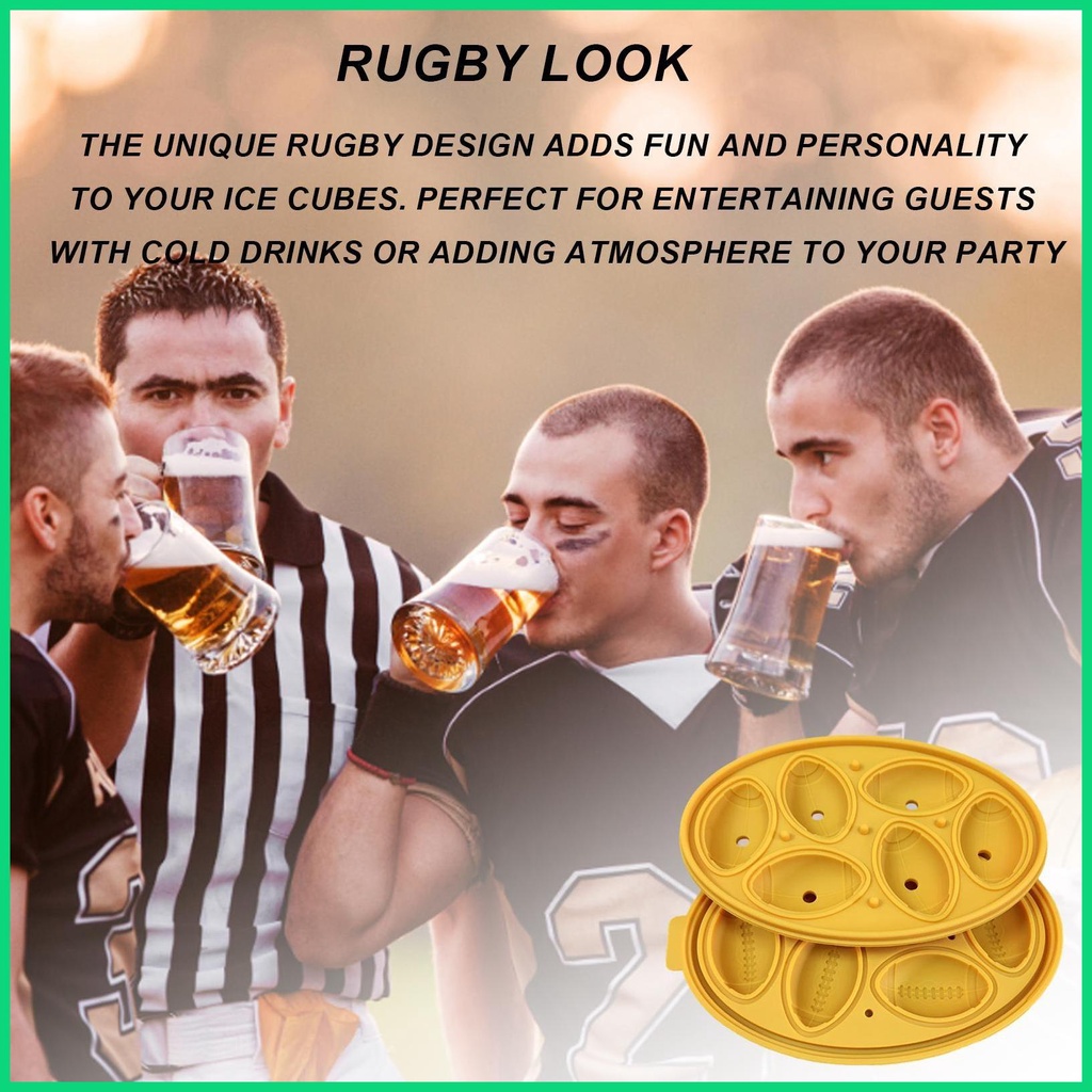 Khuôn Làm Đá 6 Ô Hình Oval Bằng Silicone Có Nắp Và Phễu Có Thể Tái Sử Dụng