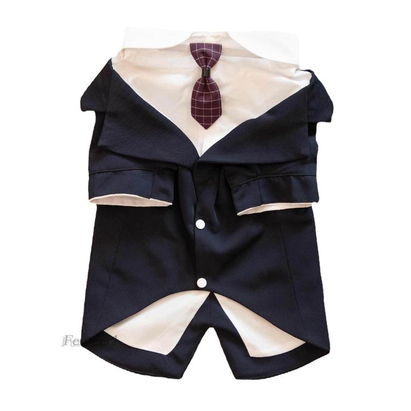 Trang Phục Tuxedo Trọng Lượng Nhẹ Thắt Nơ Cho Cún Cưng Fenteer1