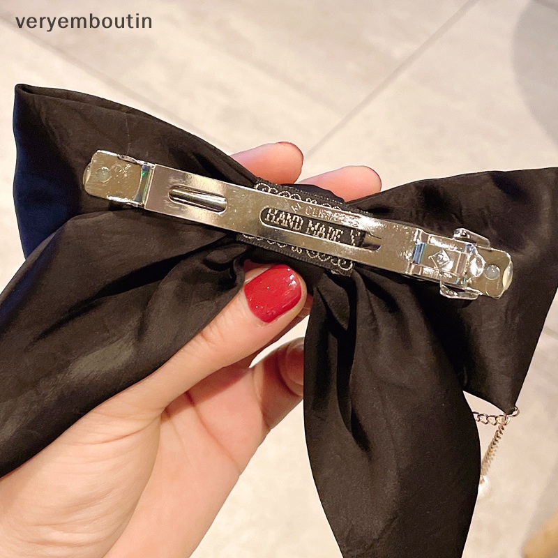 Kẹp Tóc Nơ Đính Ngọc Trai Thời Trang Cho Nữ