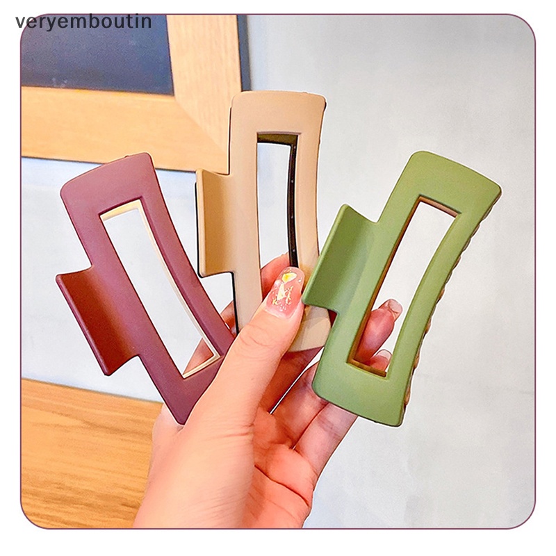 Kẹp Tóc Hình Vuông Hai Tông Màu Nhám Mới