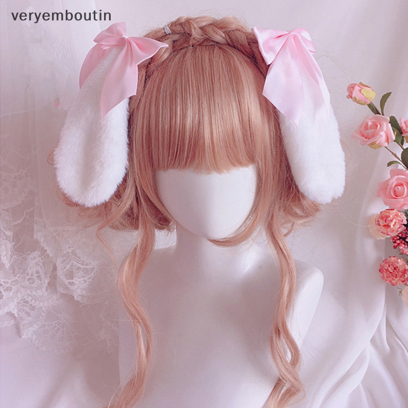 Kẹp Tóc Nơ Tai Thỏ Dễ Thương Phong Cách Lolita