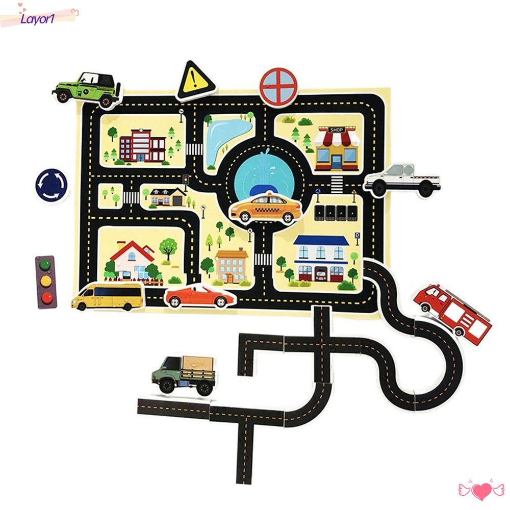 Set 1 / 23 Đồ Chơi Bồn Tắm Hình Đường Giao Thông Có Giác Hút Sáng Tạo Cho Bé