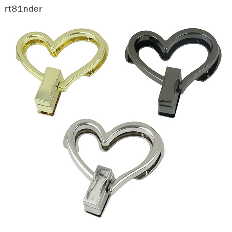 Rt Phụ Kiện Khóa Kim Loại Hình Trái Tim Thời Trang Cho Túi Xách Đeo Vai DIY