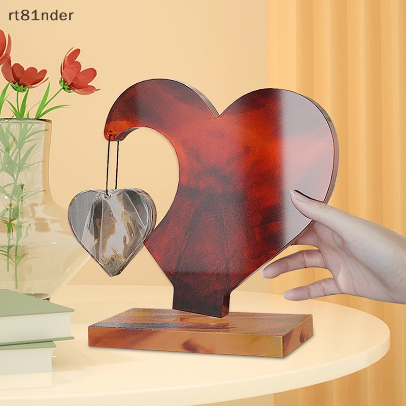 Rt Khuôn Silicone Làm Khung Ảnh Với Đế Bán Nguyệt Hình Trái Tim Ghép Nối Thủ Công Phù Hợp Với Mặt Dây Chuyền n