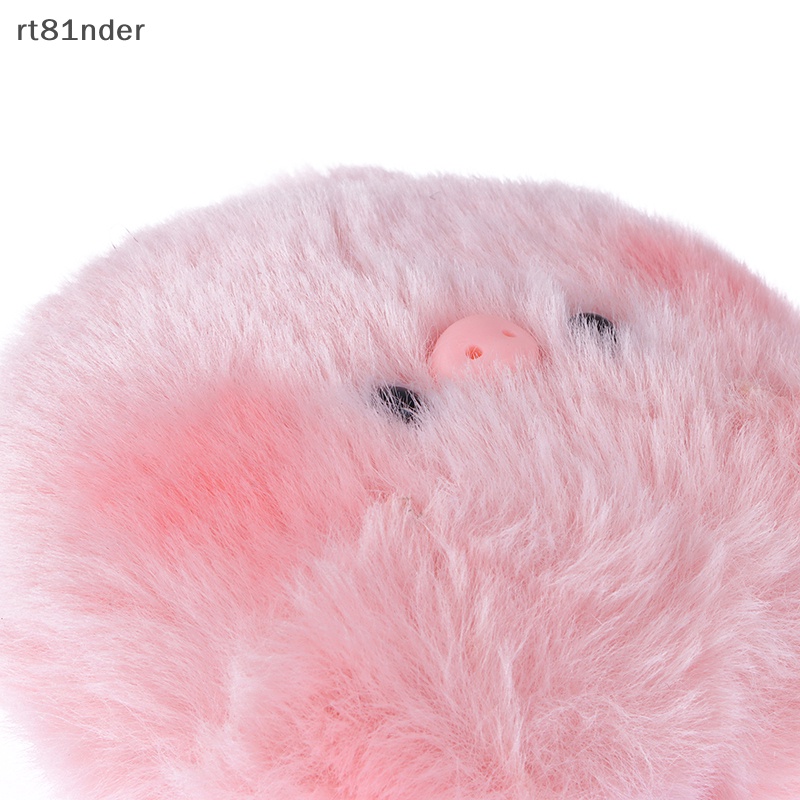 Rt 1 Túi Đựng Tiền Xu Mềm Hình Chú Heo Nhồi Bông Màu Hồng Dễ Thương