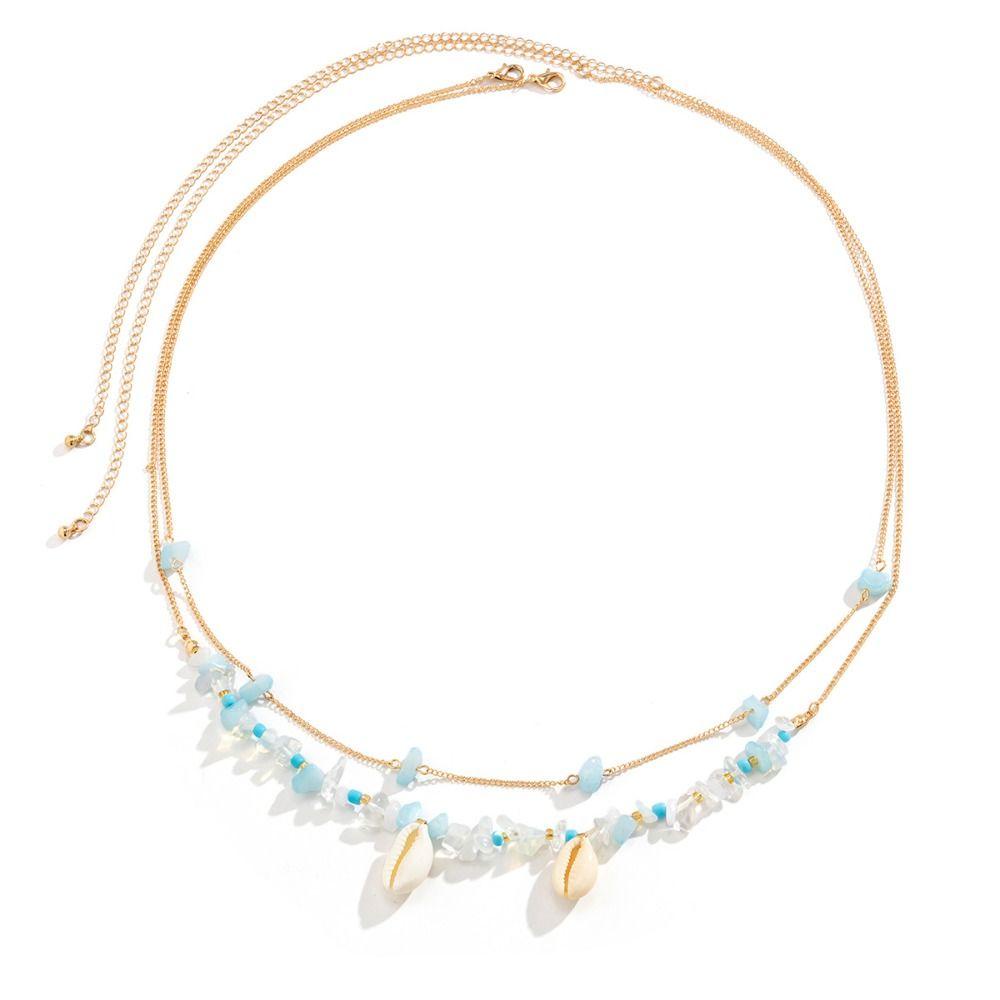 Dây Xích Đeo Hông Đính Hạt Vỏ Sò Phong Cách Bohemian Thời Trang Mùa Hè Cho Nữ