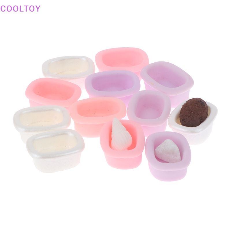 Set 4 Bồn Tắm Mini Trang Trí Nhà Búp Bê Tỉ Lệ 1: 12