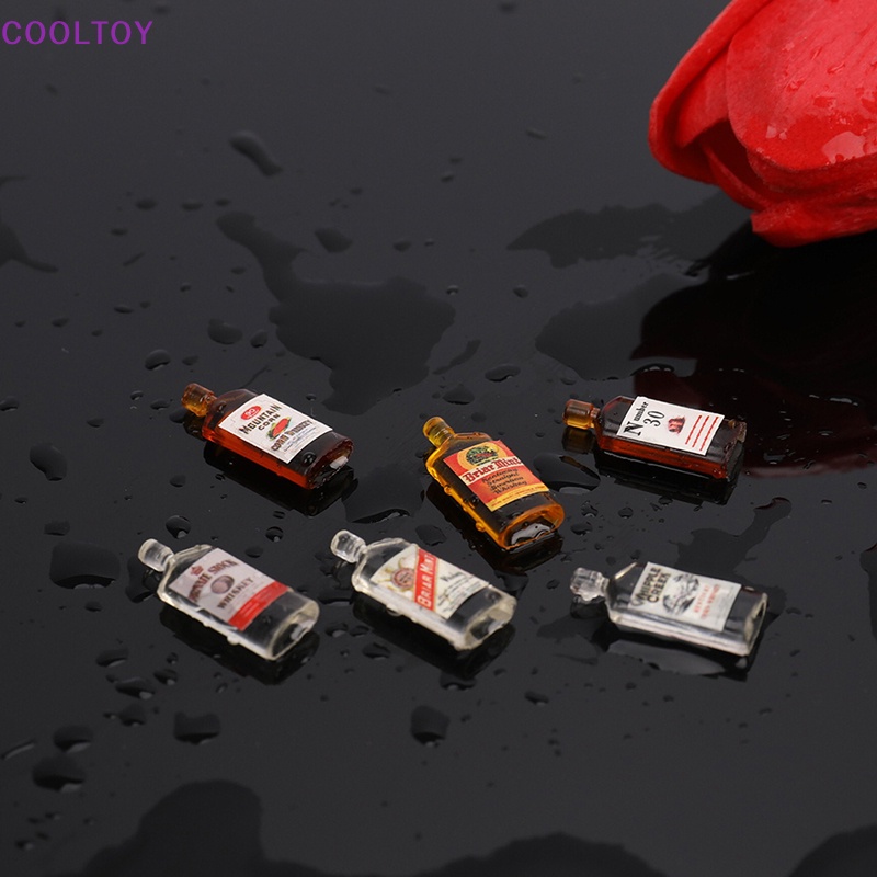 Set 6 Chai Rượu Mini Tỉ Lệ 1: 12 Dùng Để Trang Trí Nhà Búp Bê