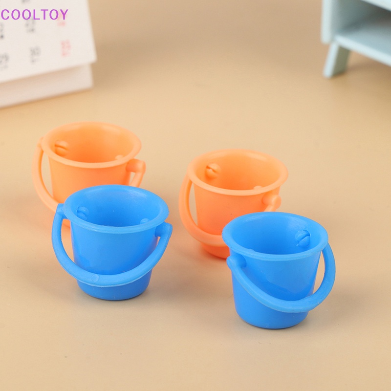 Set 2 Xô Nước Mini Trang Trí Nội Thất Cho Nhà Búp Bê