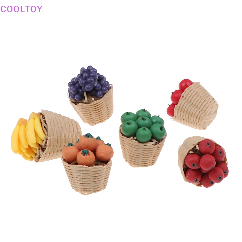 Giỏ Tre Đựng Trái Cây Trang Trí Nhà Búp Bê 1: 12