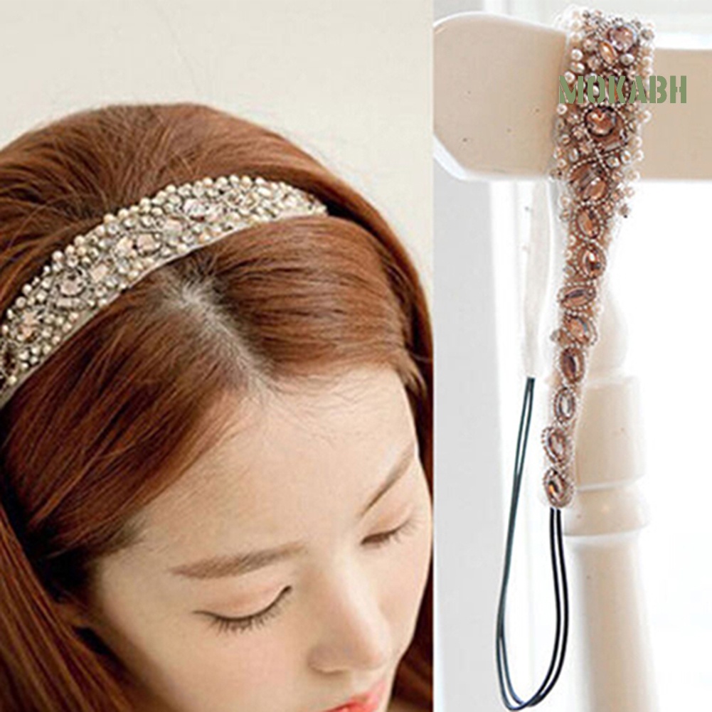 Băng Đô Ren Đính Ngọc Trai Giả Ngọt Ngào Thời Trang Cho Nữ